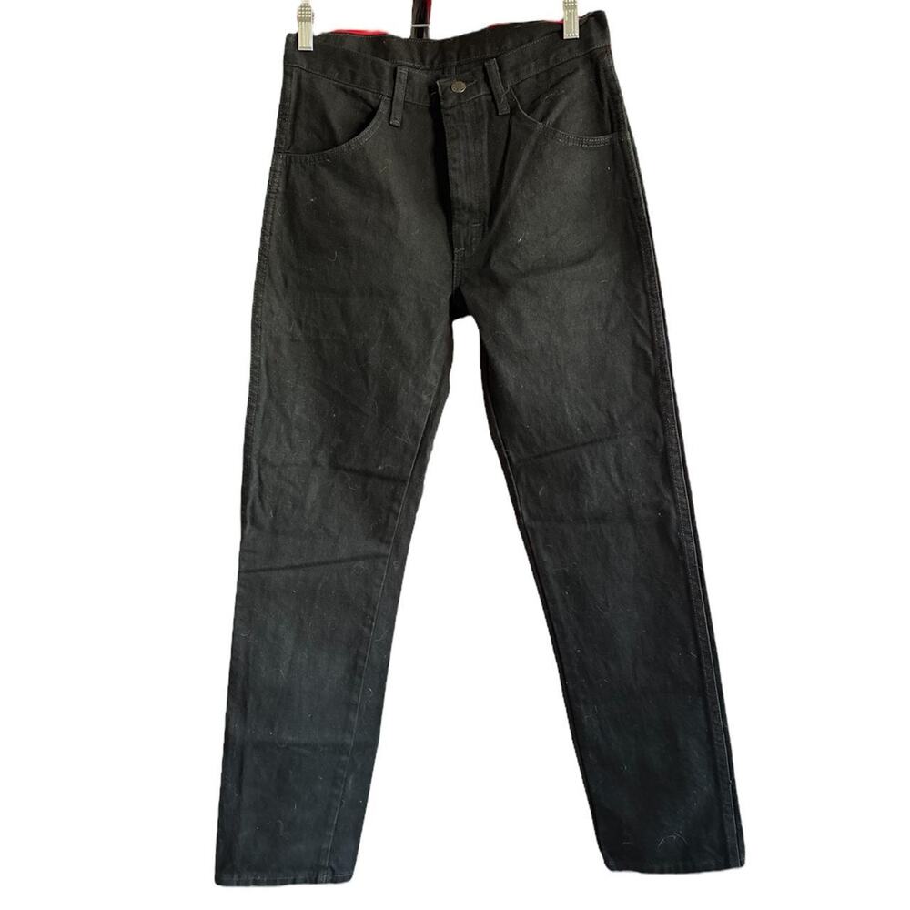 Wrangler Rustler Mens Jeans Size 30x32 Black Denim Regular Fit Straight Leg NWT